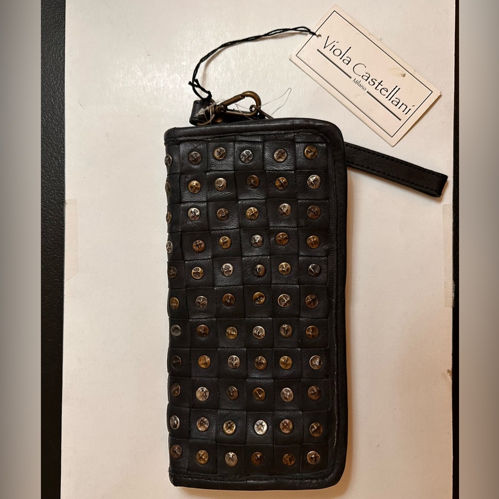Viola Castellani Black Studded Wallet
